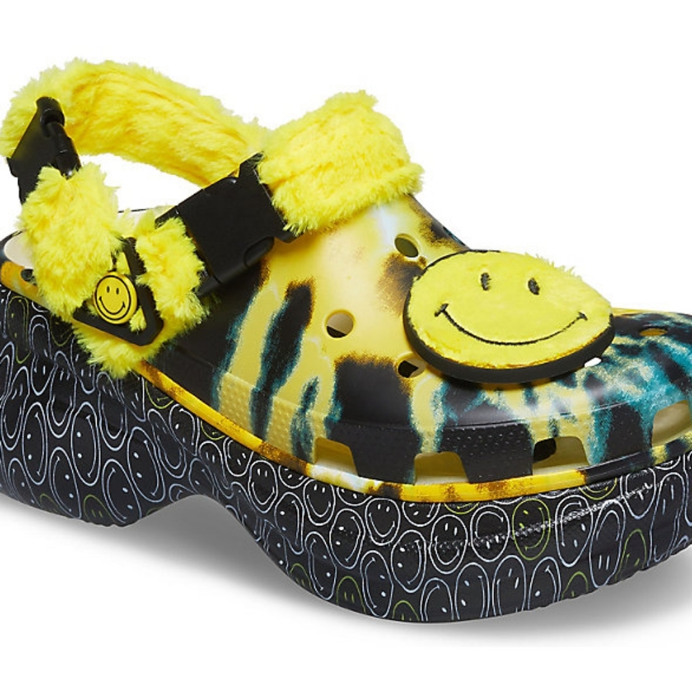 Women's Crocs Classic Bae Buckle Translucent Smile